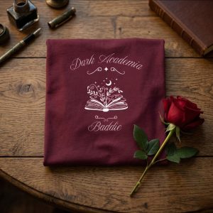 "Dark Academia Baddie" - Crewneck T-shirt For Dark Academia Lovers